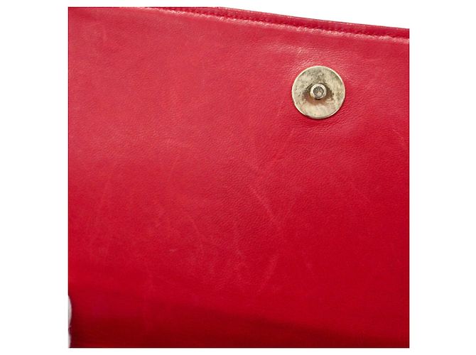 Borsa a tracolla con catena Chanel Matelassé Rosso - vista 12