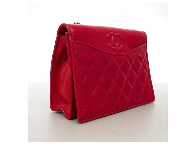 Borsa a tracolla con catena Chanel Matelassé Rosso - vista 2
