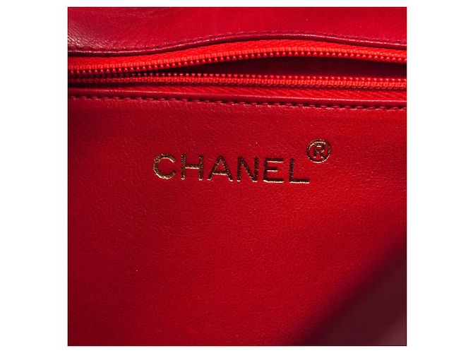 Borsa a tracolla con catena Chanel Matelassé Rosso - vista 5