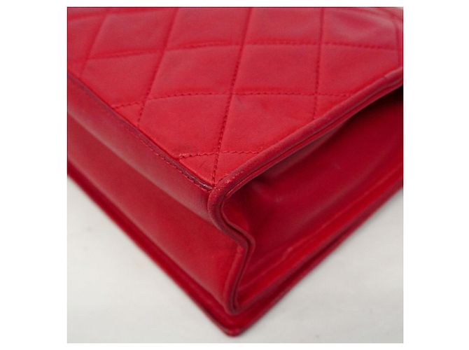 Borsa a tracolla con catena Chanel Matelassé Rosso - vista 6