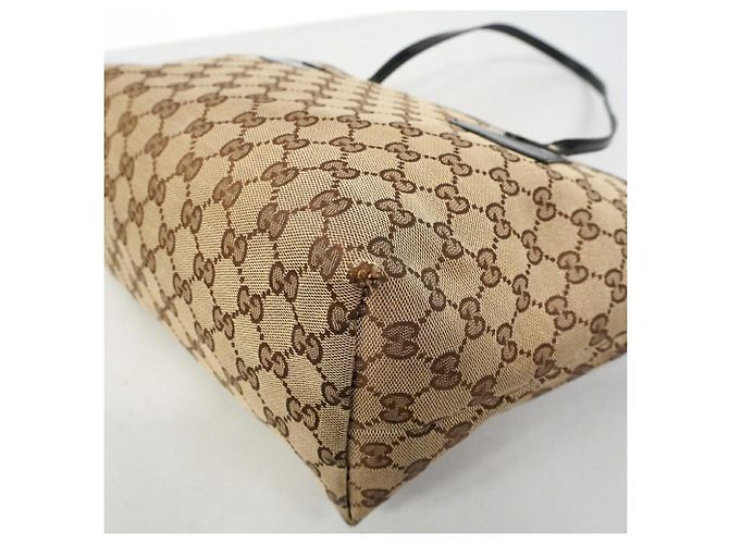 Borsa Tote Gucci GG Canvas Marrone - vista 6