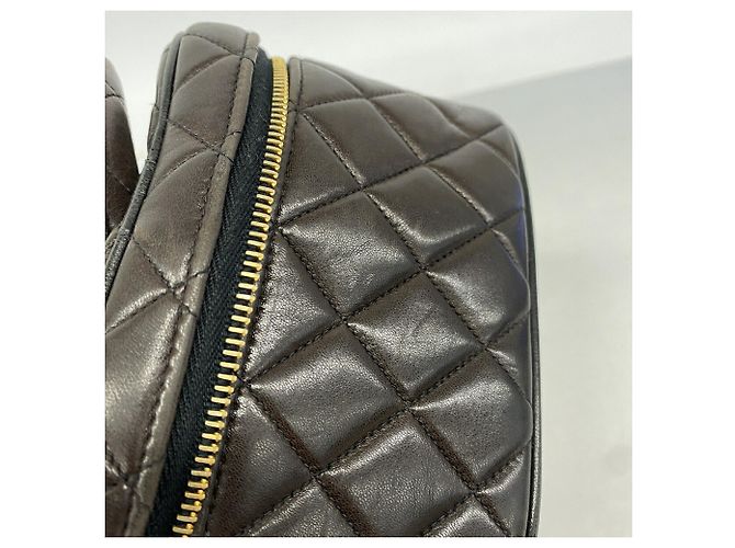 Chanel Matelassé Vanity Bag aus Lammleder Schwarz - Ansicht 10