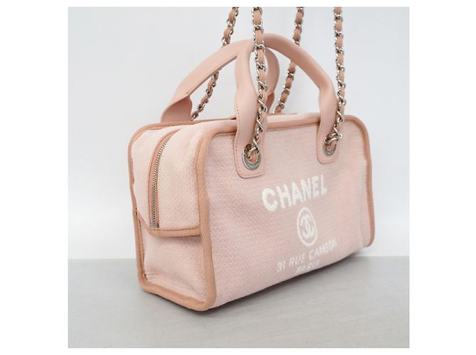 Borsa a tracolla con catena Chanel Deauville Rosa - vista 2