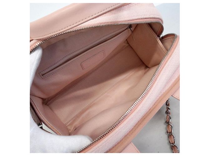 Borsa a tracolla con catena Chanel Deauville Rosa - vista 4