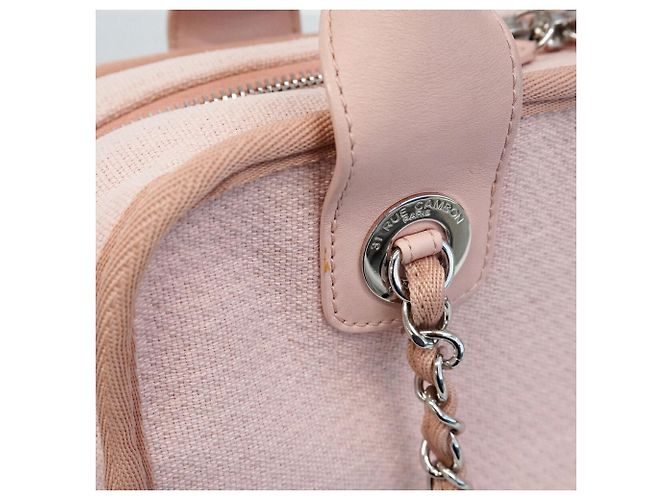 Borsa a tracolla con catena Chanel Deauville Rosa - vista 7