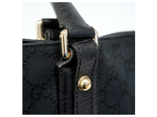Borsa Tote Gucci GG Canvas Horsebit Nero - vista 12