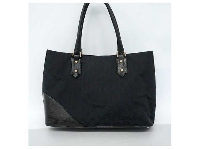 Borsa Tote Gucci GG Canvas Horsebit Nero - vista 13