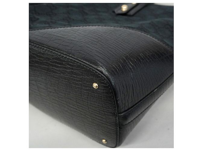 Borsa Tote Gucci GG Canvas Horsebit Nero - vista 6