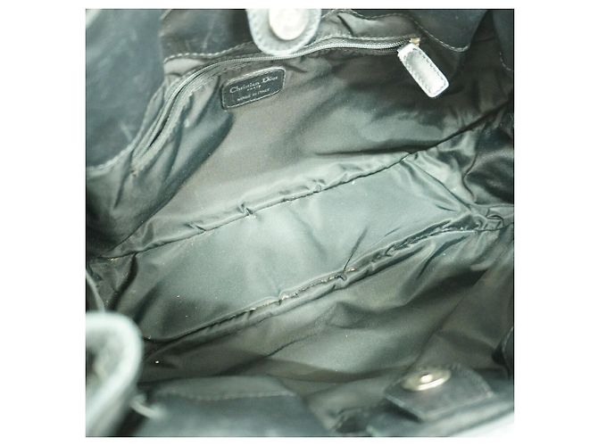 Borsa Christian Dior Cannage in nylon Nero - vista 4