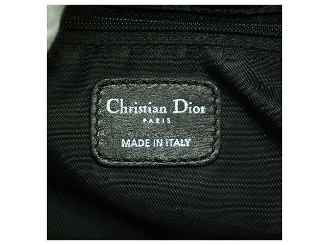 Borsa Christian Dior Cannage in nylon Nero - vista 5
