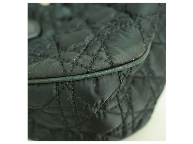 Borsa Christian Dior Cannage in nylon Nero - vista 6