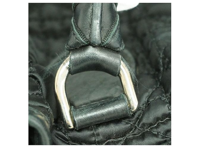Borsa Christian Dior Cannage in nylon Nero - vista 7
