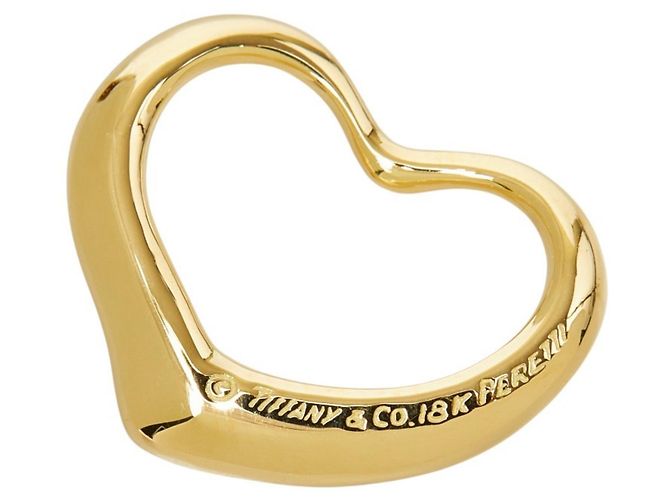 Autre Marque Pendente Cuore Aperto Elsa Peretti in Oro Giallo 18K Tiffany & Co. D'oro - vista 2