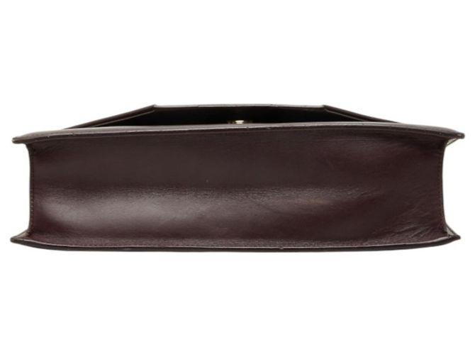 Autre Marque Borsa a tracolla con catena Saint Laurent Betty Rosso Bordò - vista 3