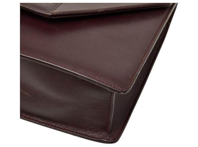 Autre Marque Borsa a tracolla con catena Saint Laurent Betty Rosso Bordò - vista 4