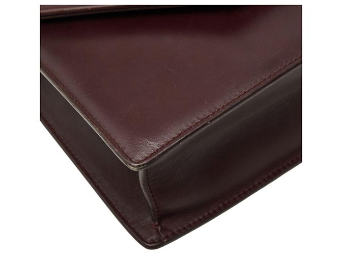 Autre Marque Borsa a tracolla con catena Saint Laurent Betty Rosso Bordò - vista 5