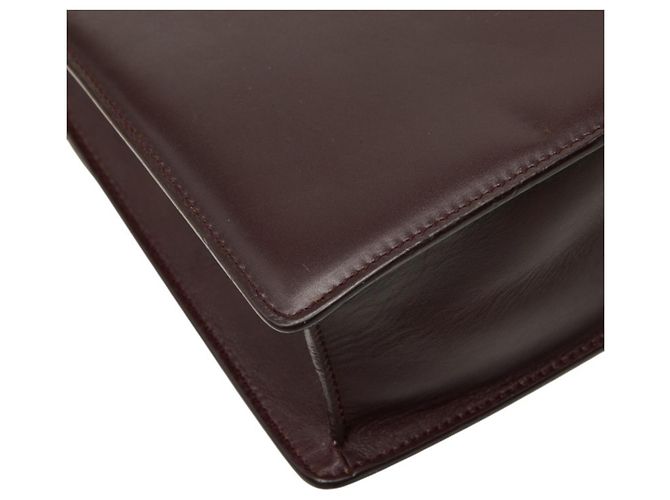 Autre Marque Borsa a tracolla con catena Saint Laurent Betty Rosso Bordò - vista 7