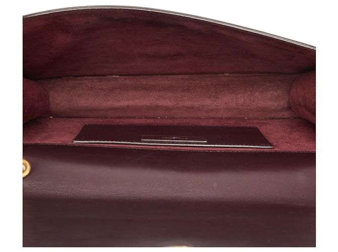 Autre Marque Borsa a tracolla con catena Saint Laurent Betty Rosso Bordò - vista 8