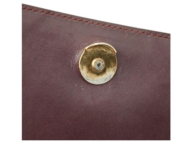 Autre Marque Borsa a tracolla con catena Saint Laurent Betty Rosso Bordò - vista 9