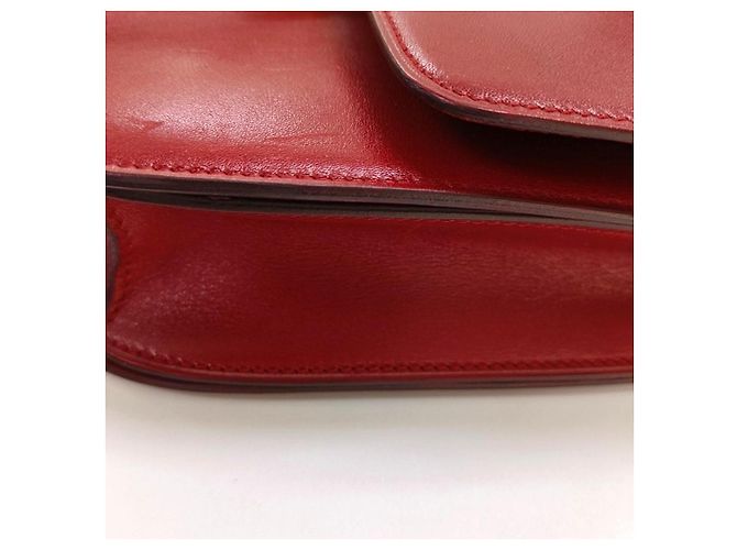 Céline Celine Classic Box Bag em couro vermelho - vista 13
