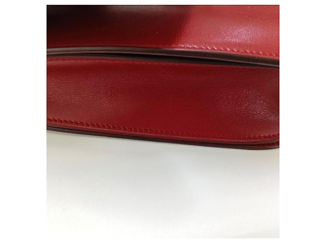 Céline Celine Classic Box Bag em couro vermelho - vista 14