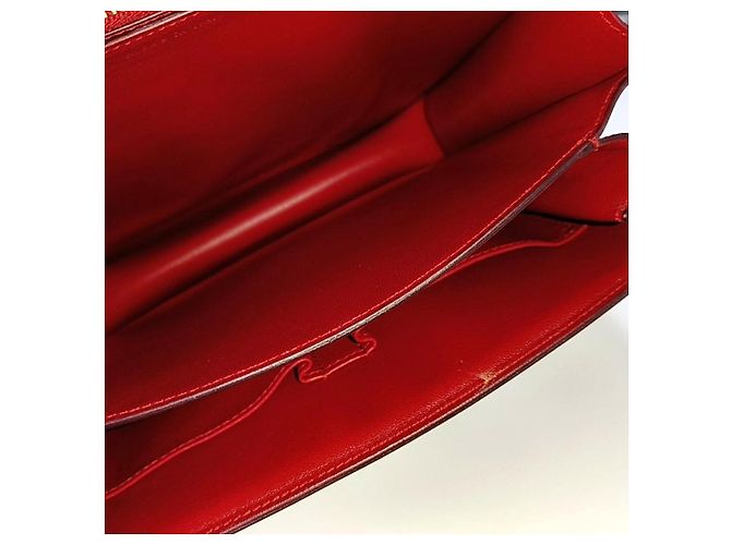 Céline Celine Classic Box Bag em couro vermelho - vista 18