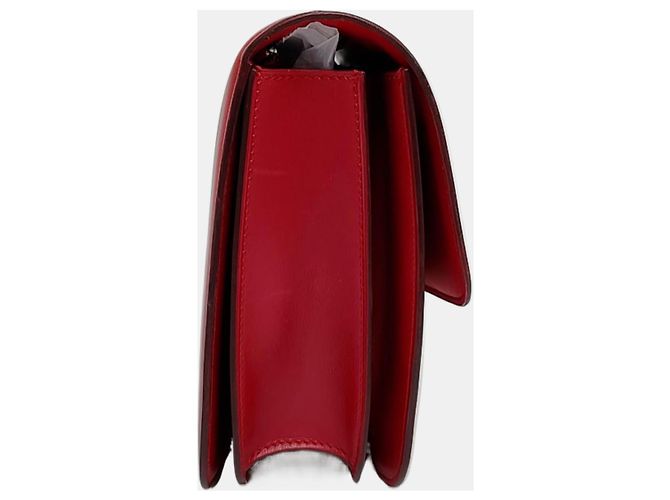 Céline Celine Classic Box Bag em couro vermelho - vista 3