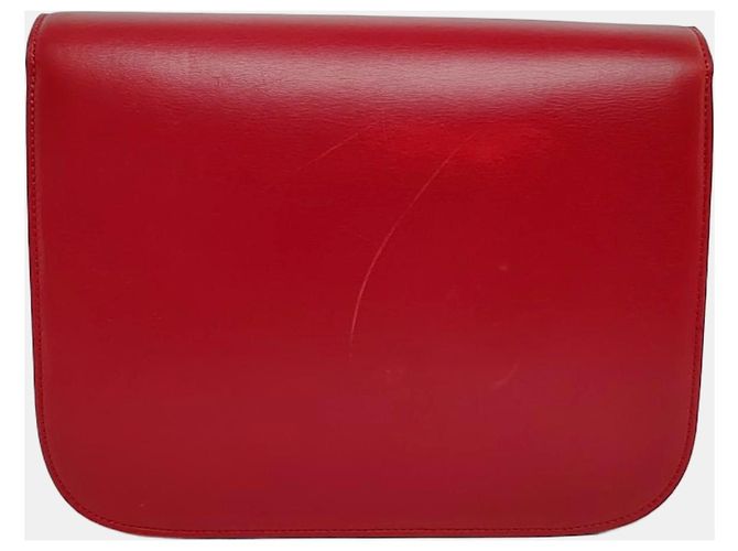 Céline Celine Classic Box Bag em couro vermelho - vista 4