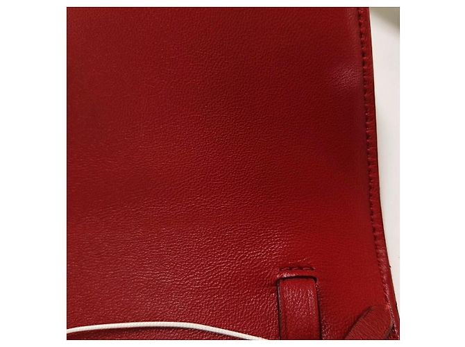 Céline Celine Classic Box Bag em couro vermelho - vista 8