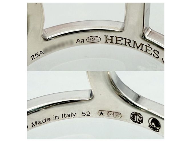 Ring Hermès Anillo banda Hermes Chaine d'Ancre Plata - vista 11