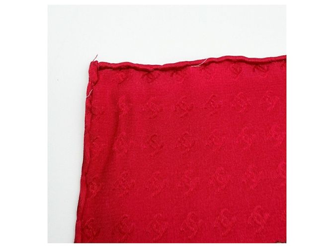 Foulard in seta Chanel in oro e rosso Multicolore D'oro - vista 6