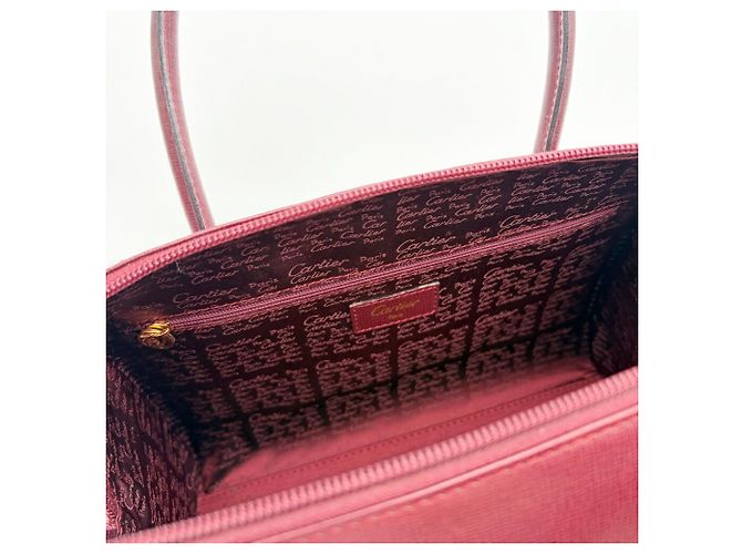 Borsa a mano Cartier Must Line Mini Boston Bordò - vista 19