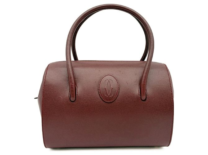 Borsa a mano Cartier Must Line Mini Boston Bordò - vista 2