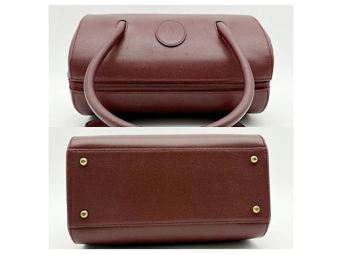Borsa a mano Cartier Must Line Mini Boston Bordò - vista 6