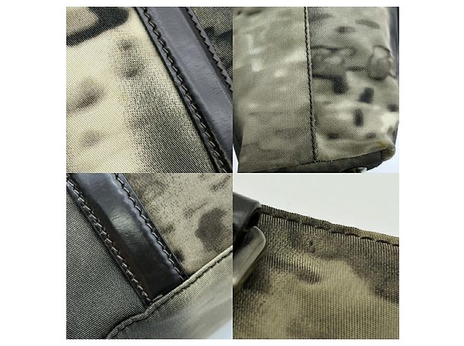 Sac à main Prada Tessuto 2-Way Marron Noir Beige Kaki - vue 13