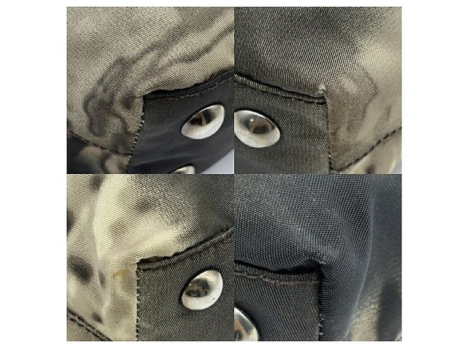 Sac à main Prada Tessuto 2-Way Marron Noir Beige Kaki - vue 14