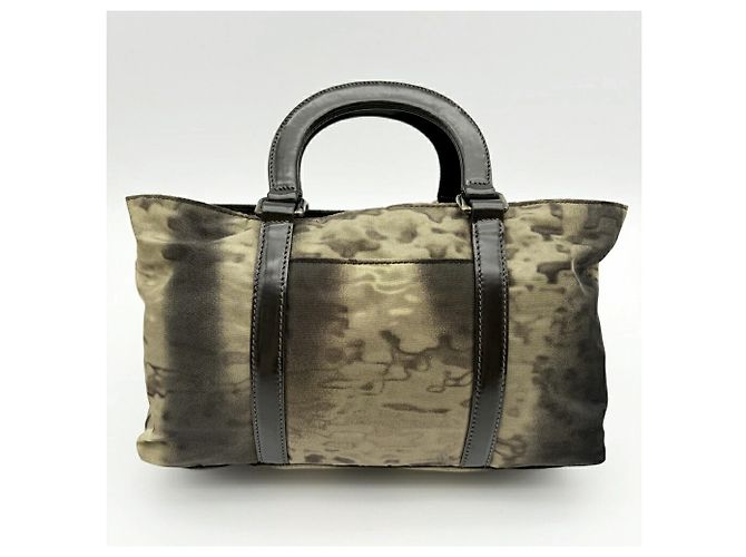 Sac à main Prada Tessuto 2-Way Marron Noir Beige Kaki - vue 2