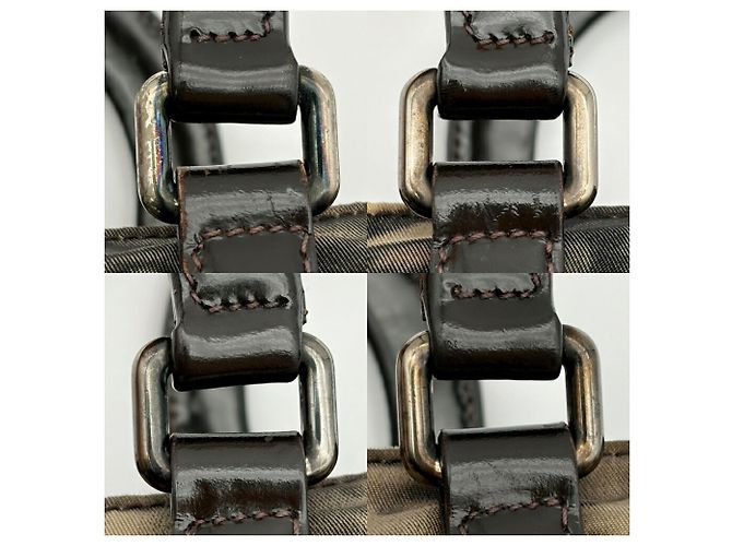Sac à main Prada Tessuto 2-Way Marron Noir Beige Kaki - vue 7