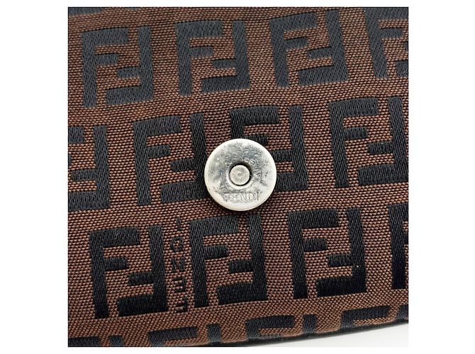 Borsa a Tracolla Fendi Zucca Marrone Nero - vista 12