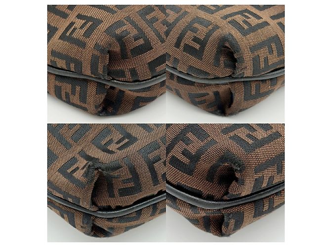 Borsa a Tracolla Fendi Zucca Marrone Nero - vista 14