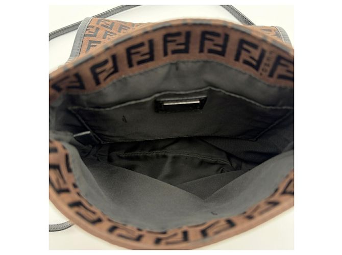 Borsa a Tracolla Fendi Zucca Marrone Nero - vista 17