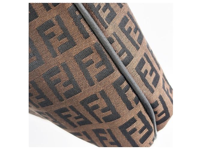 Borsa a Tracolla Fendi Zucca Marrone Nero - vista 6