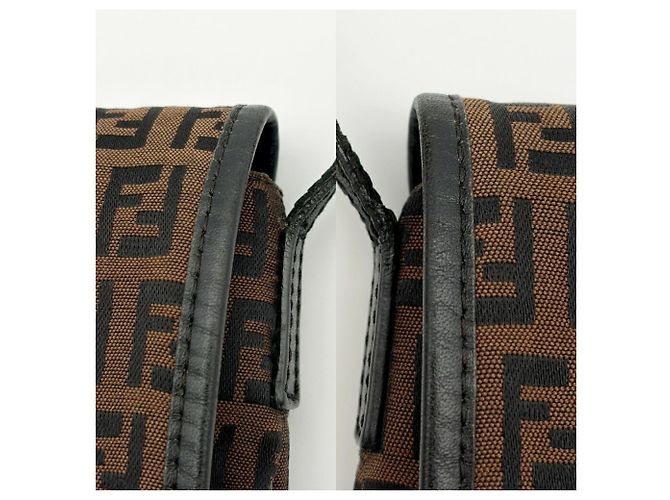 Borsa a Tracolla Fendi Zucca Marrone Nero - vista 9