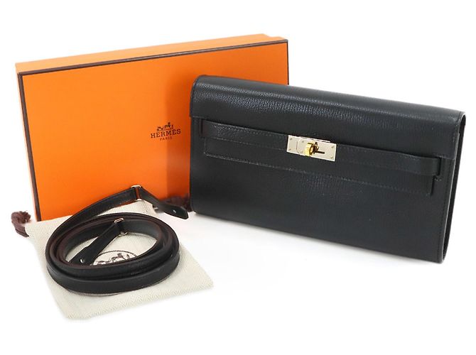 Hermès Portafoglio a Spalla Hermes Kelly To Go Nero - vista 2