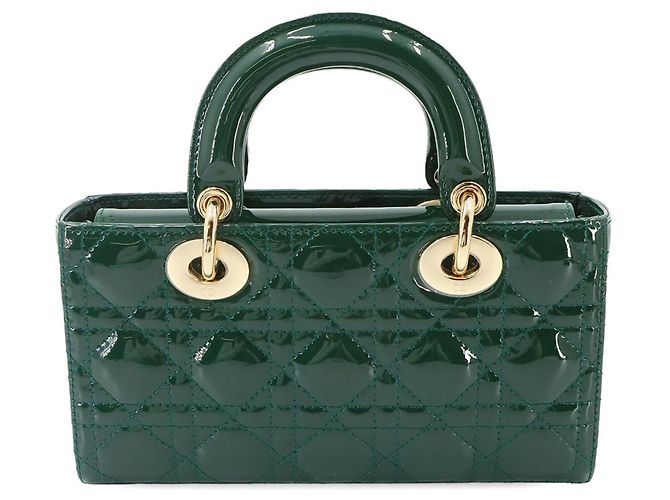 Borsa a mano piccola Christian Dior Lady D-Joy Verde - vista 2