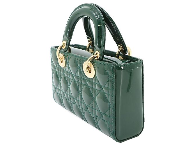 Borsa a mano piccola Christian Dior Lady D-Joy Verde - vista 3
