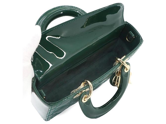 Borsa a mano piccola Christian Dior Lady D-Joy Verde - vista 6