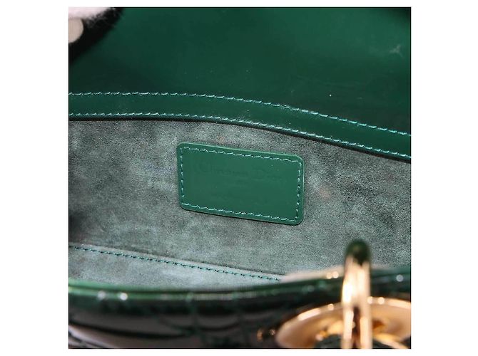 Borsa a mano piccola Christian Dior Lady D-Joy Verde - vista 7