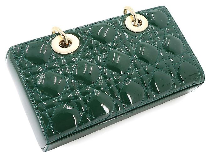 Borsa a mano piccola Christian Dior Lady D-Joy Verde - vista 8