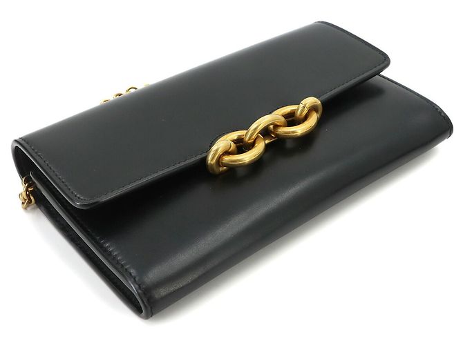 Autre Marque Cartera con cadena Saint Laurent Le Maillon Negro - vista 4